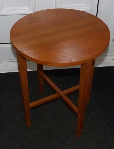 Retro small teak round coffee - retro,