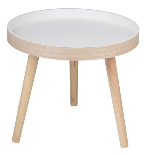 40cm small round wooden - 40cm, coffee