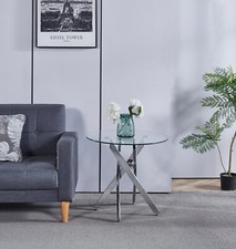 Side Table, Glass Top Small