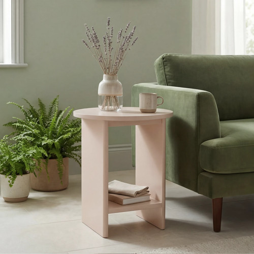 Round side table with - round,