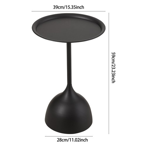 Round metal side - round,