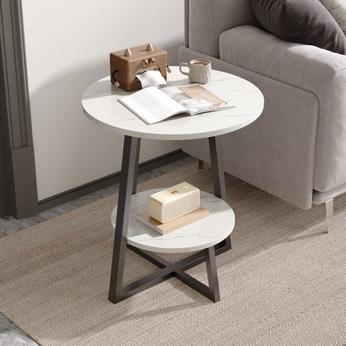 Marble effect side end - side, table